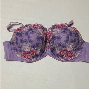 Victoria's Secret Purple Floral Lace Bra